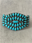 Betsy Begay Nez Navajo Sterling Silver Wide Chunky Turquoise Cuff Bracelet