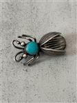 Sterling Silver Figural Beetle Brooch