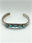 Francis Begay Sterling Silver Turquoise Cuff Bracelet