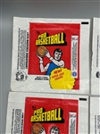 (5) 1976-77 Basketball Wax Pack Wrappers
