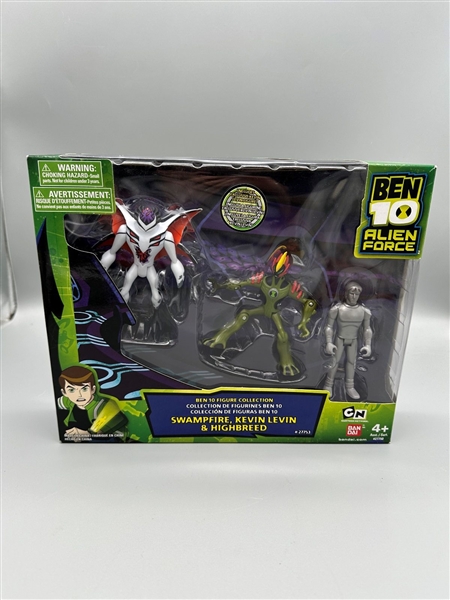 Ben 10 Alien Force Swamp Fire, Kevin Levin and Highbreed Sealed Original Box