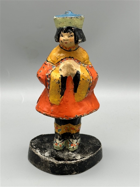 Hubley Cast Iron Door Stop Chinese Girl