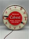 Calvert Milder, Smoother, Tastes Better Light Up Advertising Pam Clock