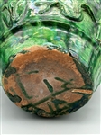 Pair of Early 1900's French Provincial Green Glazed Terracotta Vessels