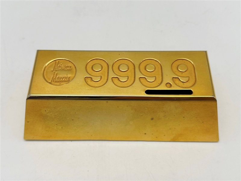 Nieman Marcus .999 Gold Bar Still Bank