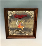 (2) 1980 Miller High Life Framed Signs Featuring Witch