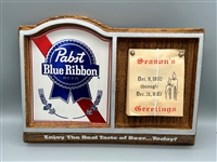 1983 Pabst Blue Ribbon Beer Calendar Sign (NOS)