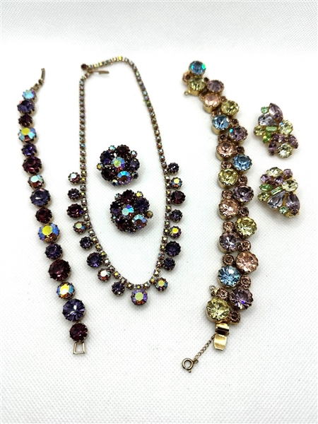 Unsigned Jewelry Suites Aurora Borealis Stones