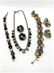 Unsigned Jewelry Suites Aurora Borealis Stones