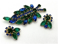 Delizza and Elster Brooch and Earring Set