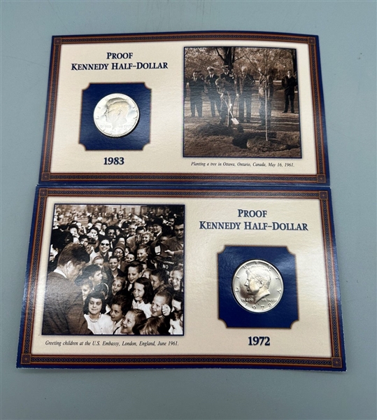 (2) Kennedy Half Dollar Proof Coins