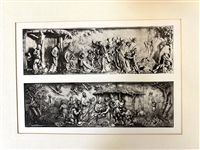 (9) Photogravures in Slip Folder Book: Birth of Christ, Imperial Palace at Tokio, More