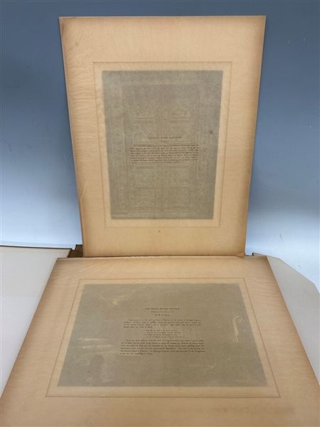 (9) Photogravures in Slip Folder Book: Old New York, Fort William, More