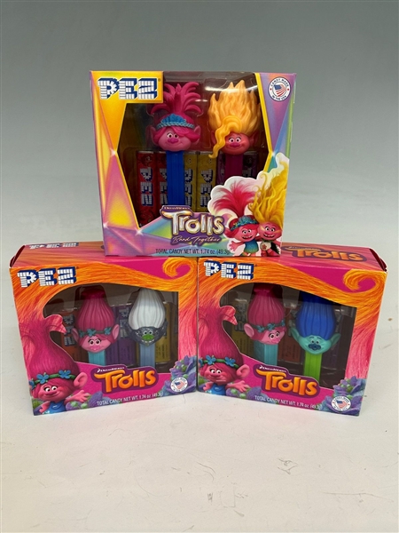 (3) Trolls Pez Collector Sets