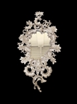 Pair of 28” Figural Horned Devil Head Wall Mirror and 4 Arm Sconces