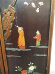Double Side 2 Panel Lacquered Coromandel Screen