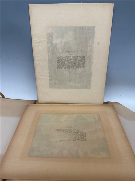 (10) Folio Facsimile in Colors of Famous Paintings: Thebes Restored, The Kremlin, The Hanging Garden of Babylon, More