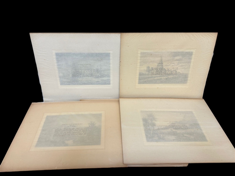 (12) Etchings by Charles Vanderhoof With Tissue Cover From Folio
