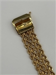 14k Yellow Gold Multi Strand Rope Bracelet With Buckle Clasp