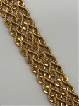 14k Yellow Gold Multi Strand Rope Bracelet With Buckle Clasp
