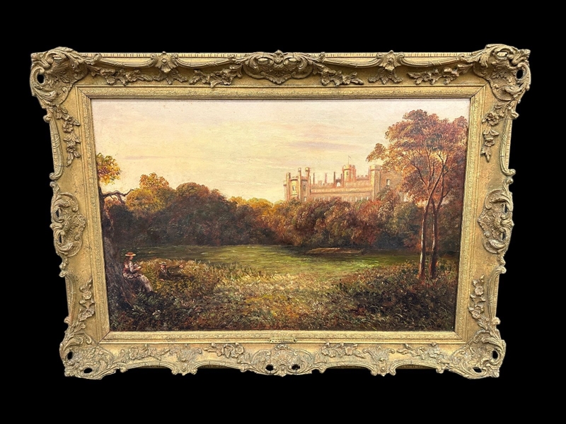 Eugene Harry Pennell  (United Kingdom-1882-1890) Oil on Canvas "Windsor Castle"