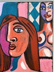 George Kocar (Ohio b.1948) Acrylic on Canvas Double Nude #2