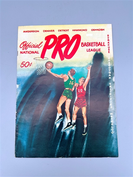 1949 Pro Official Basketball National League Magazine