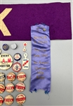 Large Group of Celluloid, Metal Pinbacks and Ribbons
