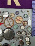 Large Group of Celluloid, Metal Pinbacks and Ribbons