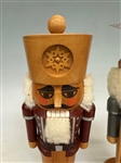(2) Erzgebirgische Volkskunst Natural Wood Nutcrackers