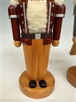 (2) Erzgebirgische Volkskunst Natural Wood Nutcrackers