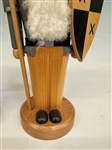 (2) Erzgebirgische Volkskunst Natural Wood Nutcrackers