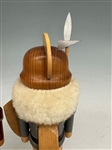 (2) Erzgebirgische Volkskunst Natural Wood Nutcrackers