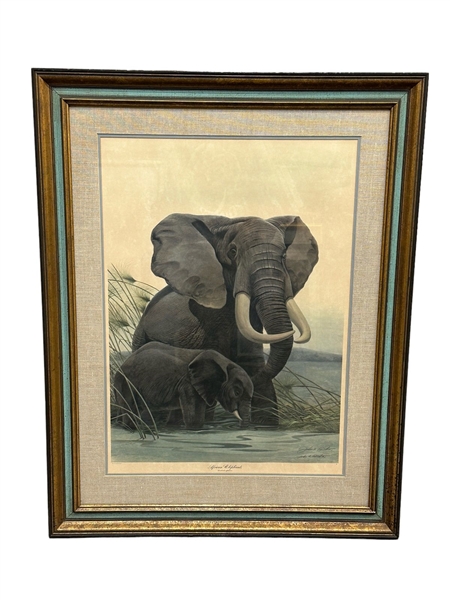 John Ruthvan "African Elephants" S/N Lithograph