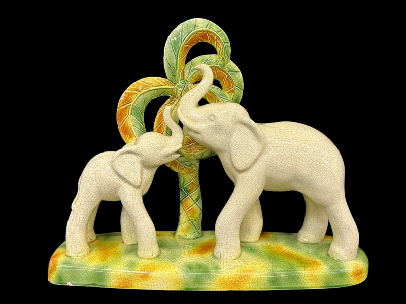 Goldscheider Elephant Figural Group