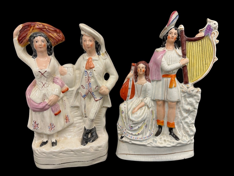 Pair of English Staffordshire Figural Pieces