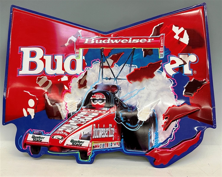 1991 Budweiser Beer Drag Racing Sign Kenny Bernstein