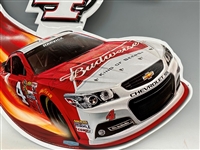 2014 Budweiser Beer Chevrolet 55 Metal Racing Sign Kevin Harvick
