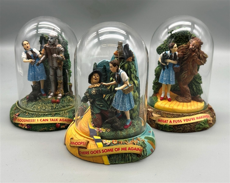 (3) The Wizard of Oz Music Boxes from The Franklin Mint