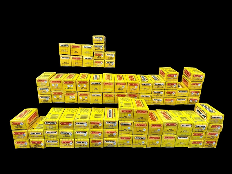 (83) Matchbox Cars 1989-1990s in Original Yellow Grid Boxes