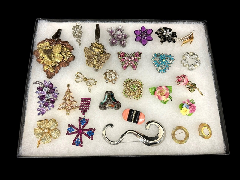 Group of Costume Brooches and Pendants