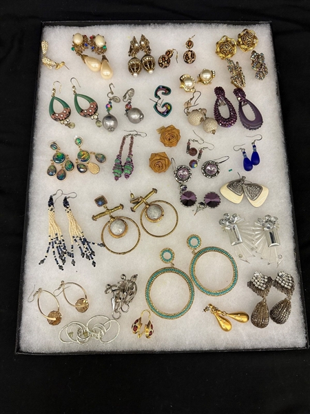 Group of (29) Pairs of Costume Earrings