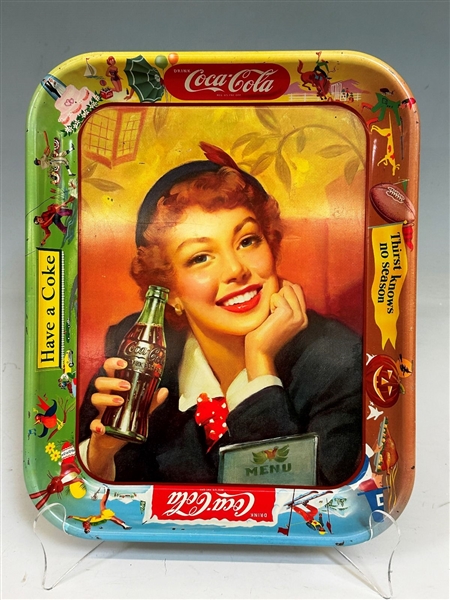 1950s Drink Coca-Cola Beverage Tray Thirst Knows No Season