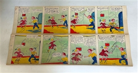 (4) Original Comic Story Board Strips by Life Russel