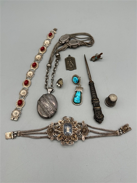 Group of Sterling Silver Jewelry 