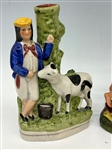 (3) Pieces of Staffordshire Figurines