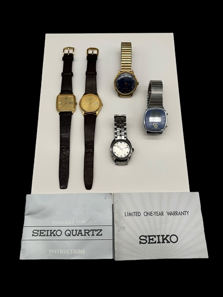 Group of Mens Watches: Seiko, Croton, Timex