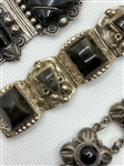 (3) Sterling Silver Onyx Mexico Bracelets