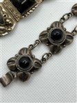 (3) Sterling Silver Onyx Mexico Bracelets