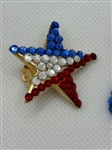 Bellini by FormArt Brooch Earring Set Patriotic Ribbon and Stars